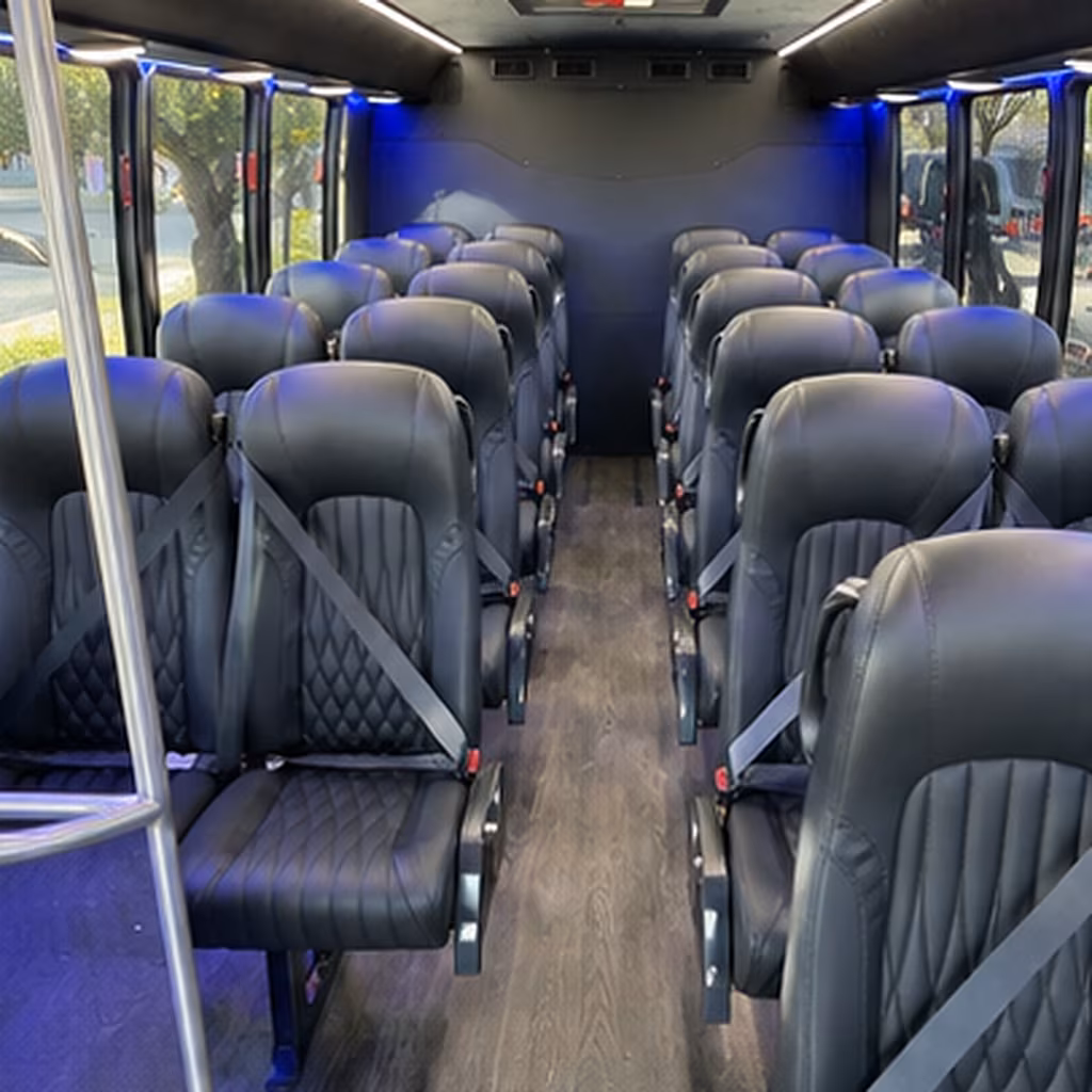 plymouth 28 passenger minibus interior