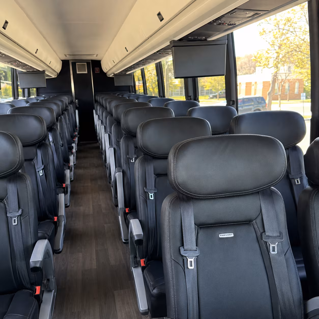 plymouth 45 passenger charter bus inside