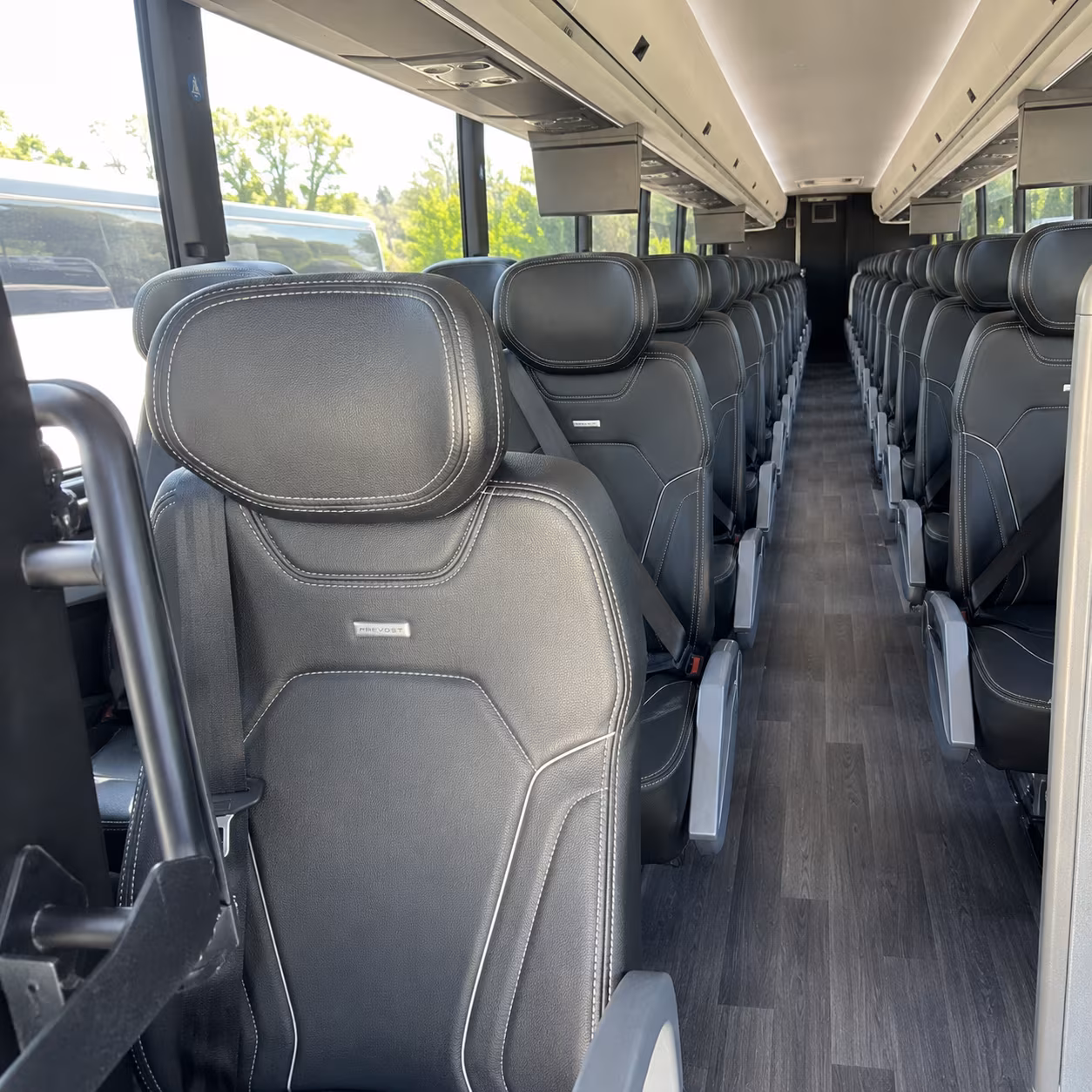 plymouth 47 passenger charter bus interior