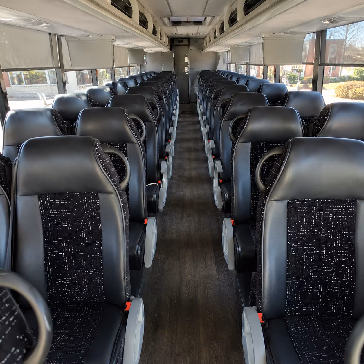 plymouth 54 passenger charter bus inside