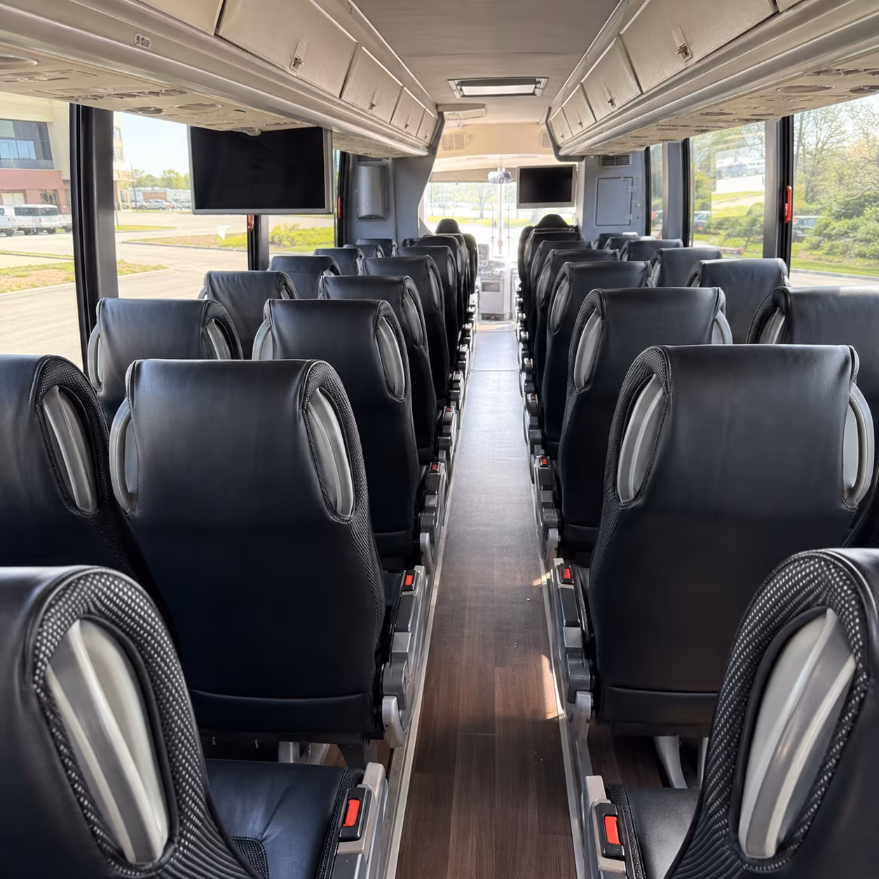 plymouth 56 passenger charter bus inside