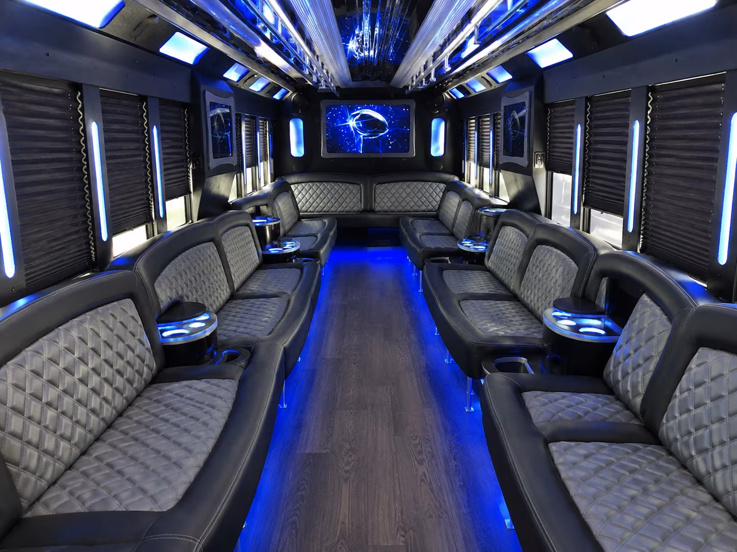 plymouth night town party bus rental